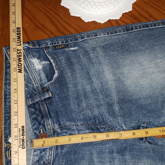 SILVER Twisted Boot Cut Distressed Jeans Size 36x31.5 - Picture 10 of 10